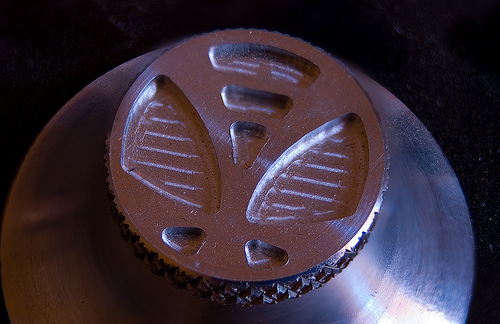 CNC Milled Sustenuto Monochord Knob Logo – Brian Eno Speaker Flowers Sound Installation at Marlborough House