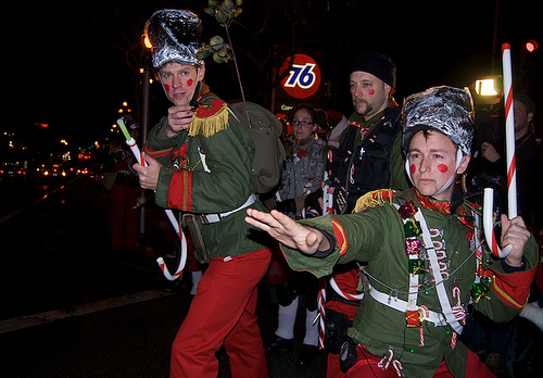 Santa’s 12th Nutcracker Regiment marching to Molotov’s from the Castro