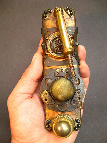 Steampunk Slimline mobile phone