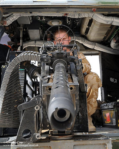 Army Lynx Mk9A Door Gunner with .50 Cal Heavy Machine China Gun