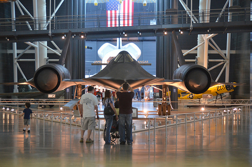 Steven F. Udvar-Hazy Center: SR-71 Blackbird and Space Shuttle Enterprise in the distance