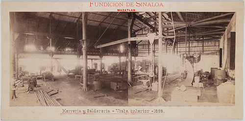 Fundicion de Sinaloa. Mazatlan. Herreria y Caldereria, Vista interior, 1898.